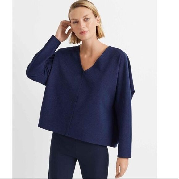 Club Monaco Cocoon V Neck Top - Picture 1 of 5